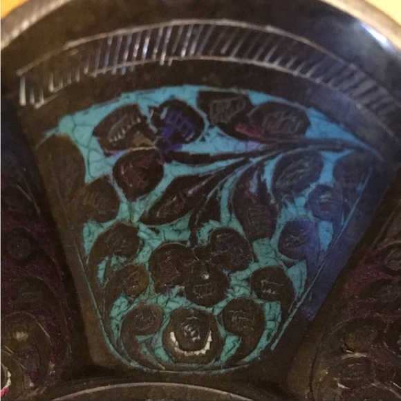 Harilela’s of India hand carved brass scalloped decorative bowl - Picture 4 of 6